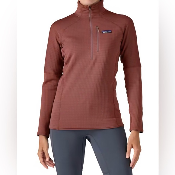 Patagonia Jackets & Blazers - Patagonia Women’s R1 Fleece Half-Zip Pullover Brown Size Large— NWOT